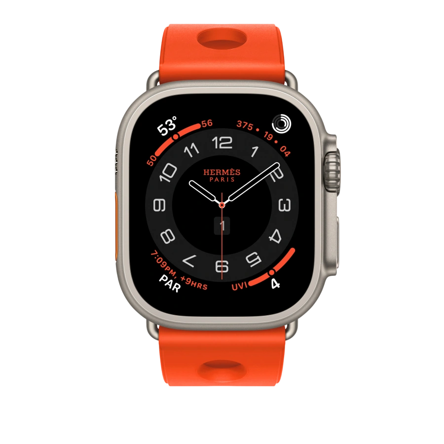 Ремешок Apple Watch Hermès Scub’H Diving 42/44/45/49mm - Orange Néon (MHXW4)