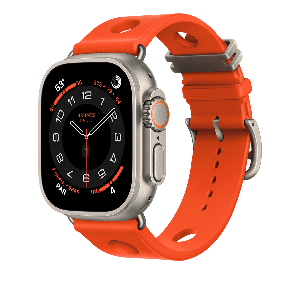 Ремешок Apple Watch Hermès Scub’H Diving 42/44/45/49mm - Orange Néon (MHXW4)