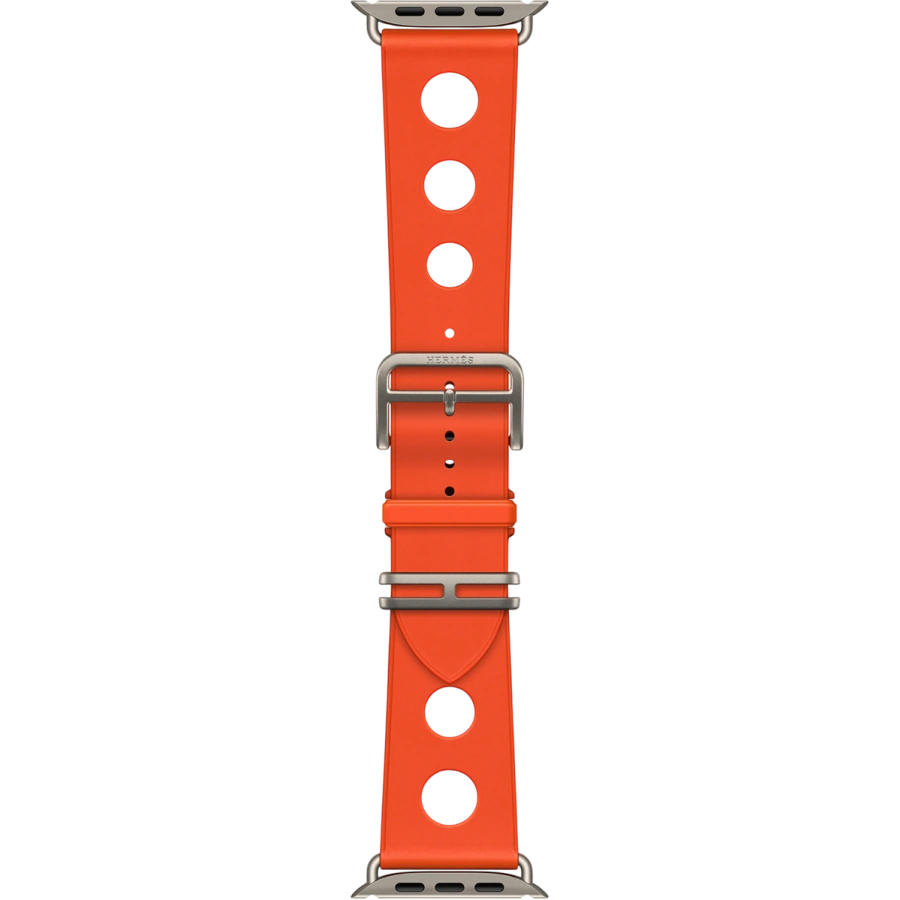 Ремешок Apple Watch Hermès Scub’H Diving 42/44/45/49mm - Orange Néon (MHXW4)