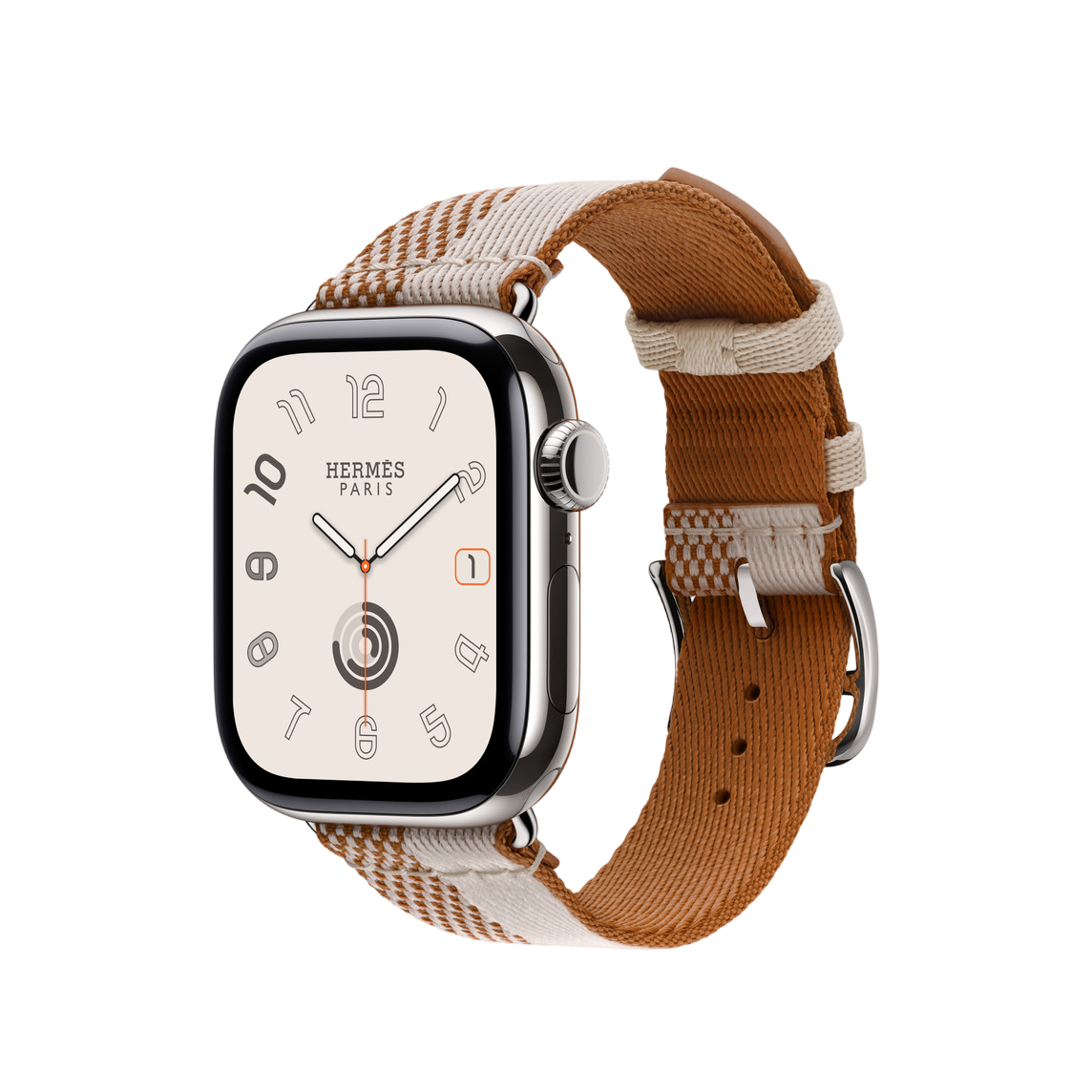 Ремешок Apple Watch Hermès Toile H Double Jeu 38/40/41/42mm - Écru/Écru (MHXH4)