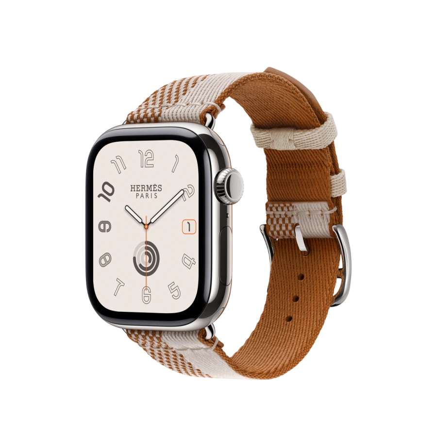 Ремешок Apple Watch Hermès Toile H Double Jeu 38/40/41/42mm - Écru/Écru (MHXH4)