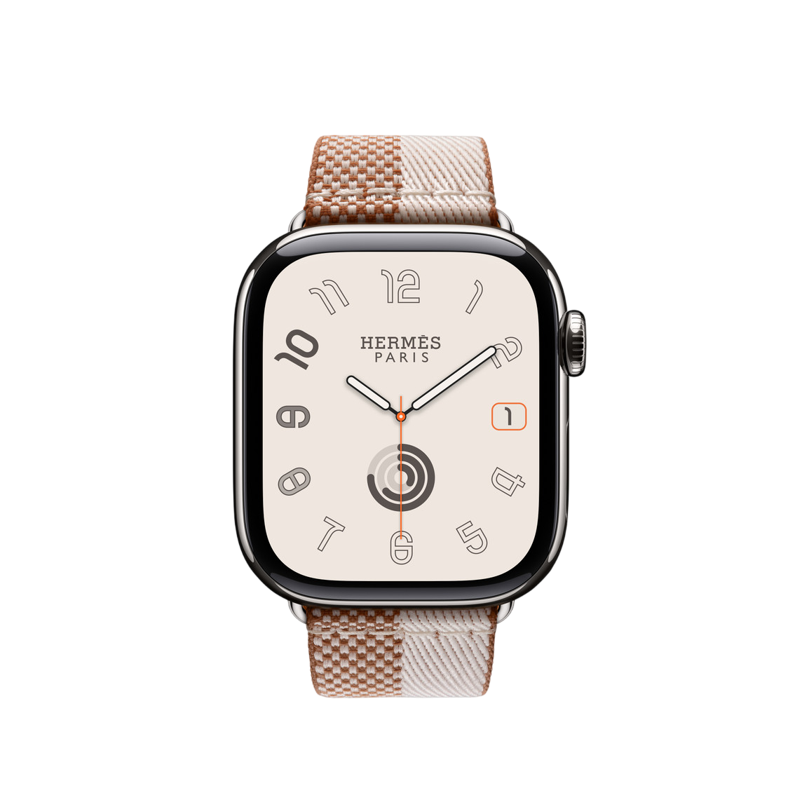 Ремешок Apple Watch Hermès Toile H Double Jeu 38/40/41/42mm - Écru/Écru (MHXH4)