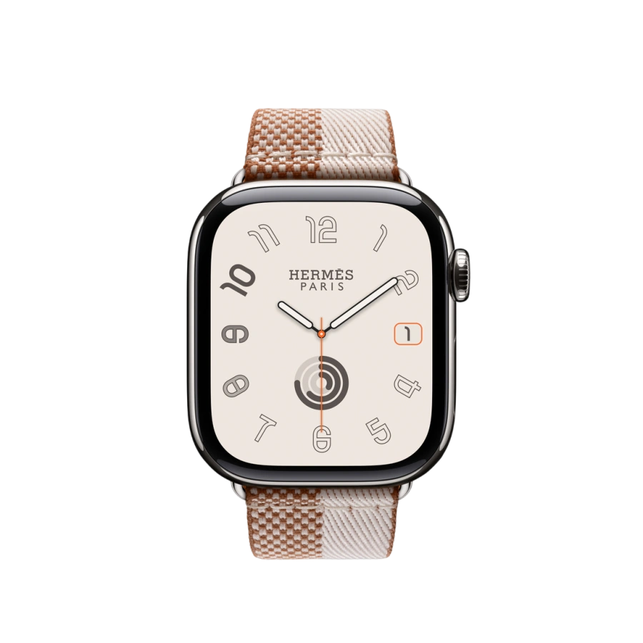 Ремешок Apple Watch Hermès Toile H Double Jeu 38/40/41/42mm - Écru/Écru (MHXH4)