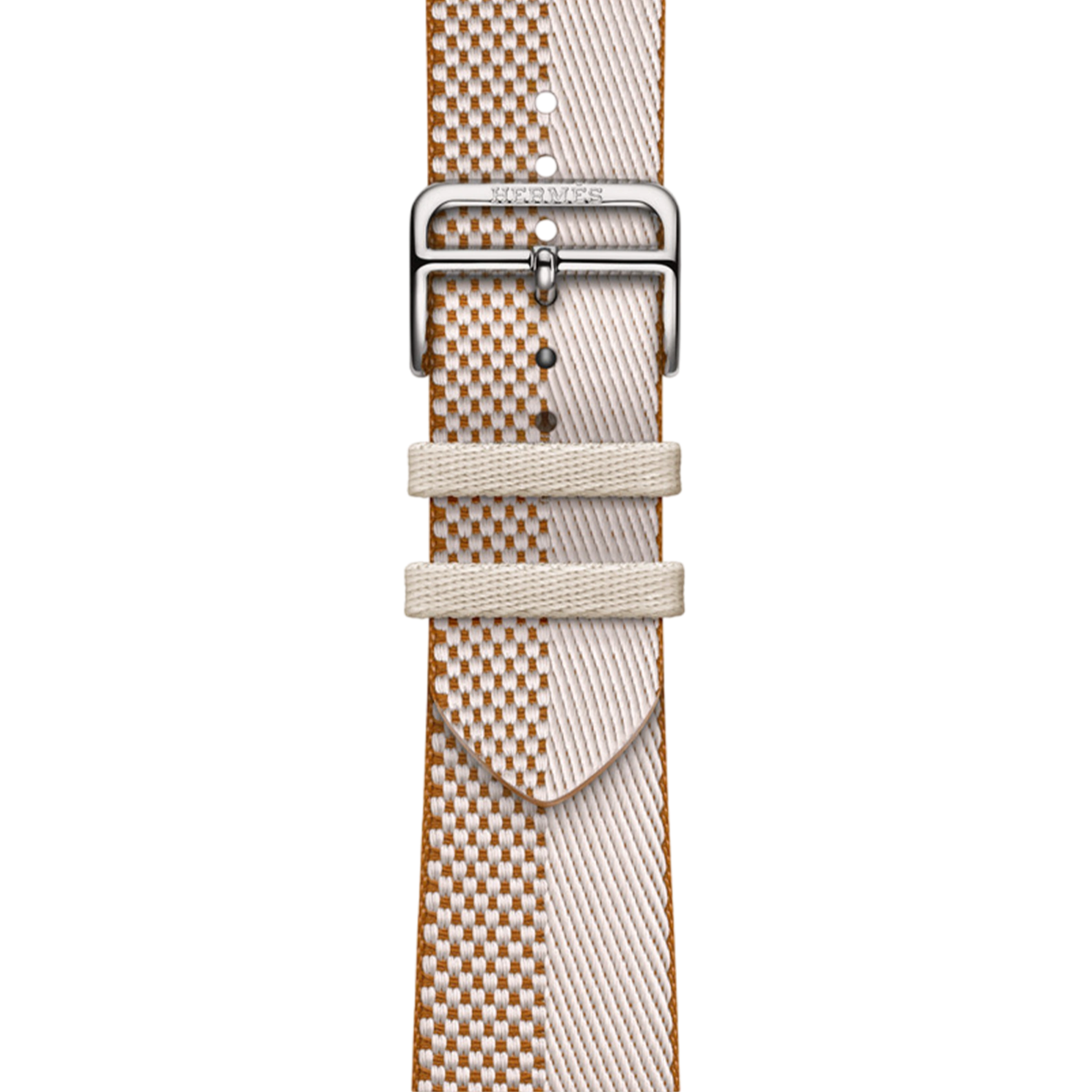 Ремешок Apple Watch Hermès Toile H Double Jeu 38/40/41/42mm - Écru/Écru (MHXH4)
