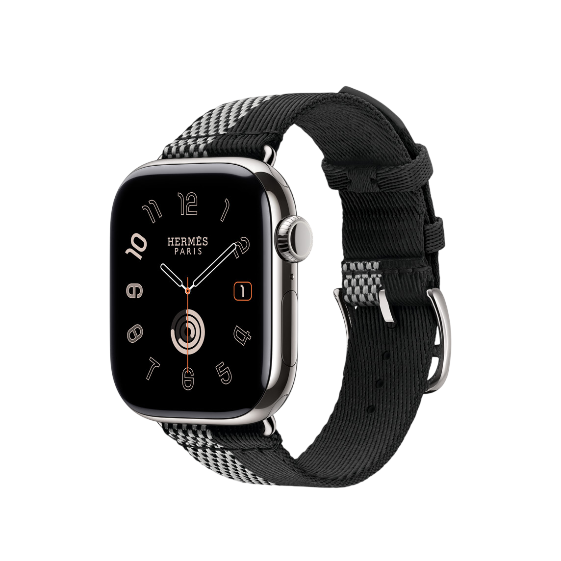 Ремешок Apple Watch Hermès Toile H Double Jeu 38/40/41/42mm - Noir/Écru (MHXG4)