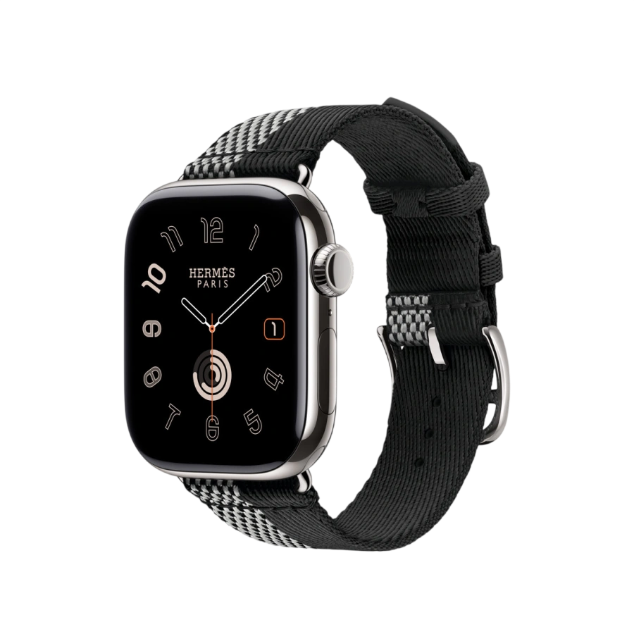 Ремешок Apple Watch Hermès Toile H Double Jeu 38/40/41/42mm - Noir/Écru (MHXG4)