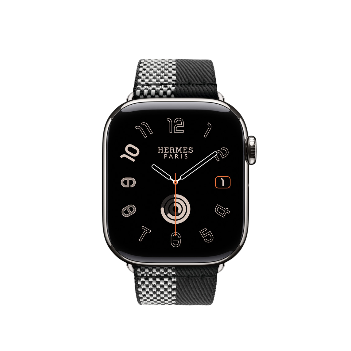 Ремешок Apple Watch Hermès Toile H Double Jeu 38/40/41/42mm - Noir/Écru (MHXG4)