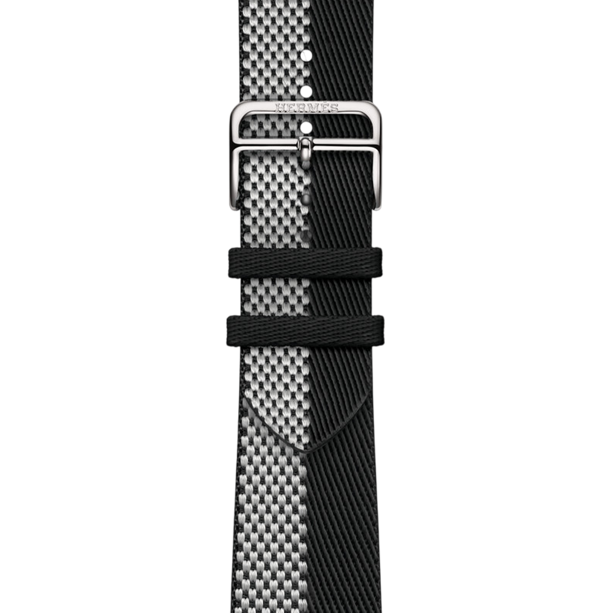 Ремешок Apple Watch Hermès Toile H Double Jeu 38/40/41/42mm - Noir/Écru (MHXG4)