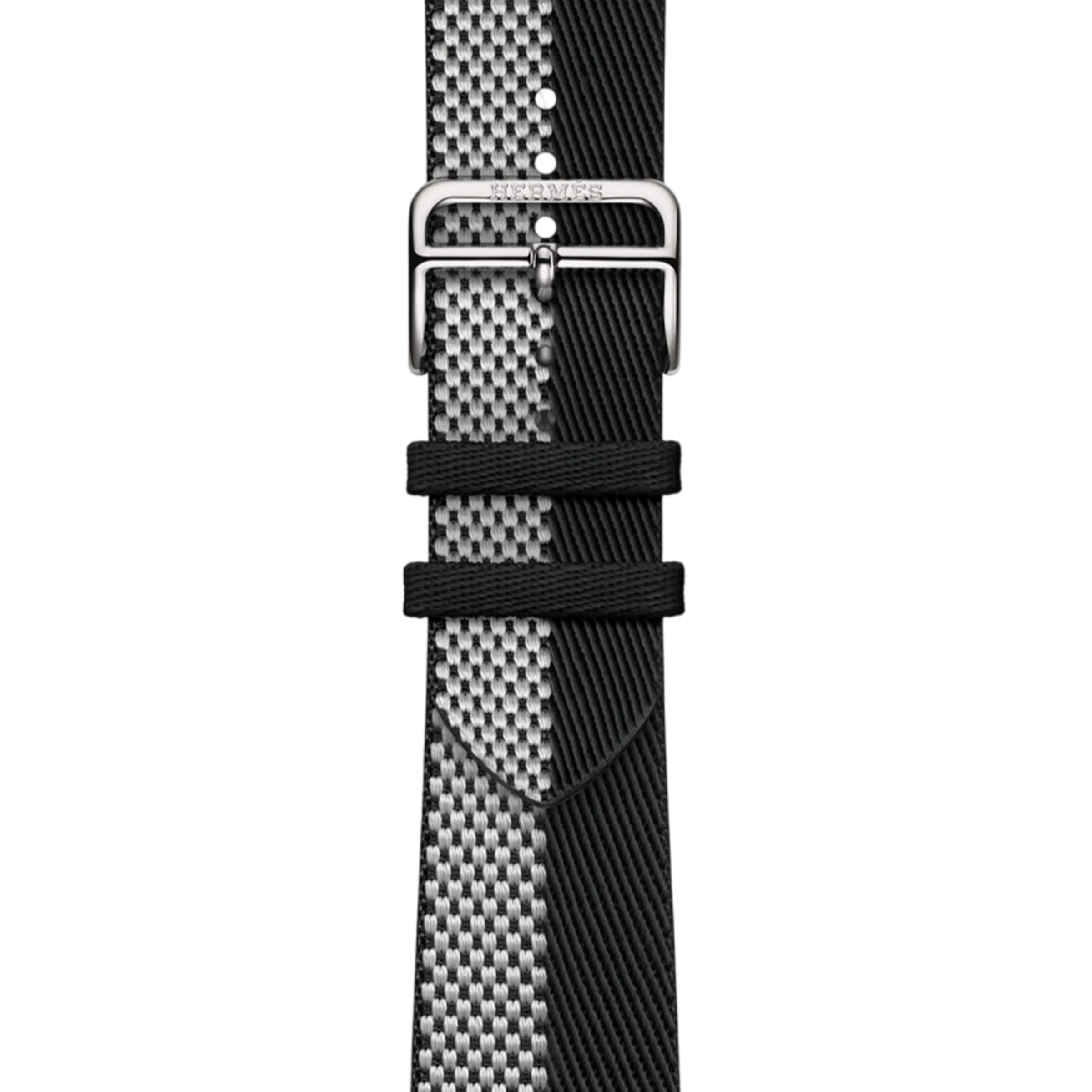 Ремешок Apple Watch Hermès Toile H Double Jeu 38/40/41/42mm - Noir/Écru (MHXG4)