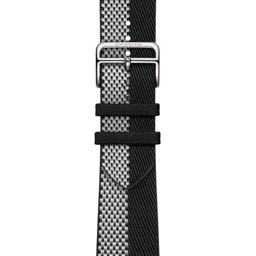 Ремешок Apple Watch Hermès Toile H Double Jeu 38/40/41/42mm - Noir/Écru (MHXG4)