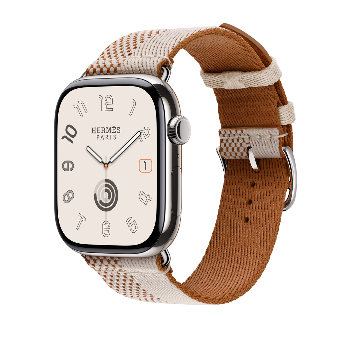 Ремешок Apple Watch Hermès Toile H Double Jeu 42/44/45/49mm - Écru/Écru (MHXK4)