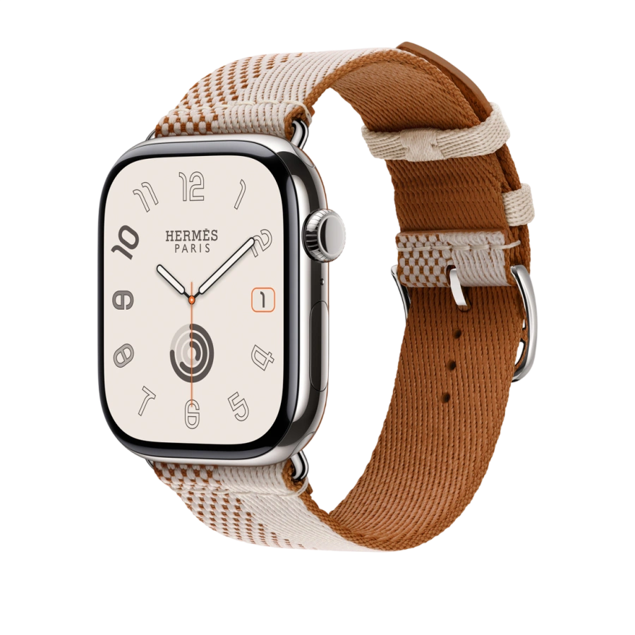 Ремешок Apple Watch Hermès Toile H Double Jeu 42/44/45/49mm - Écru/Écru (MHXK4)