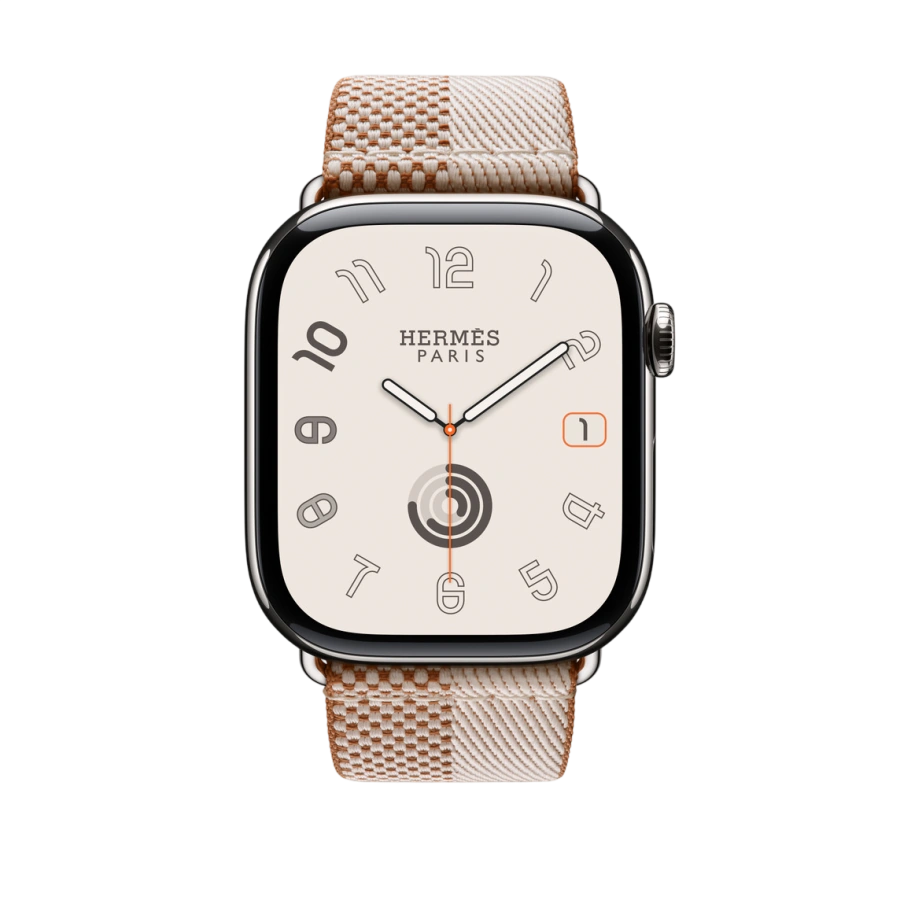 Ремешок Apple Watch Hermès Toile H Double Jeu 42/44/45/49mm - Écru/Écru (MHXK4)