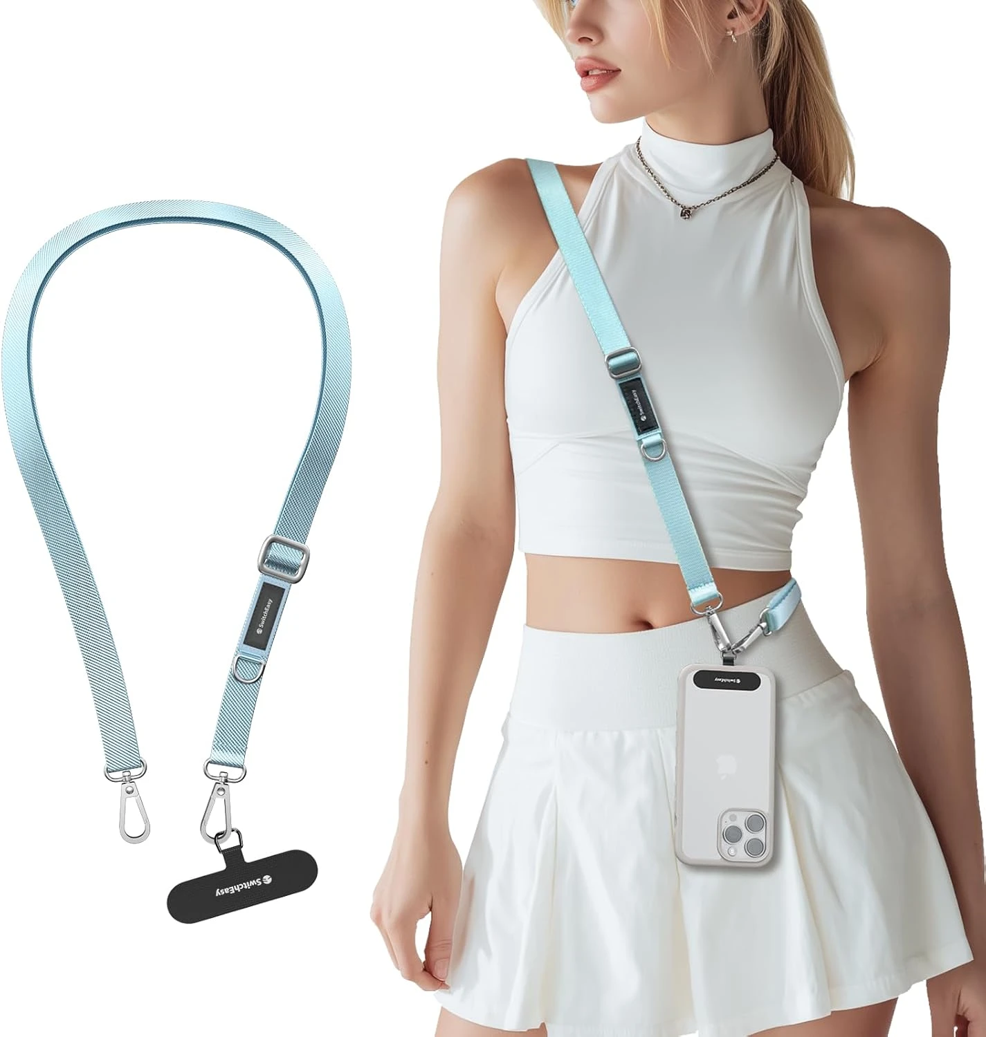 Ремінець через плече SwitchEasy with EasyStrap Card 20 мм - Aquamarine