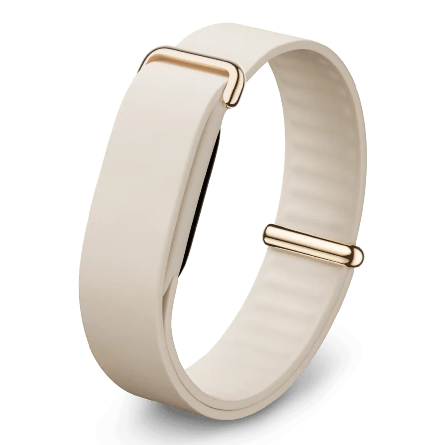 Ремешок Google Elevated Modern Band для Fitbit Air - Porcelain / Polished Champagne Gold Stainless Steel Clasp (GA11079-WW)
