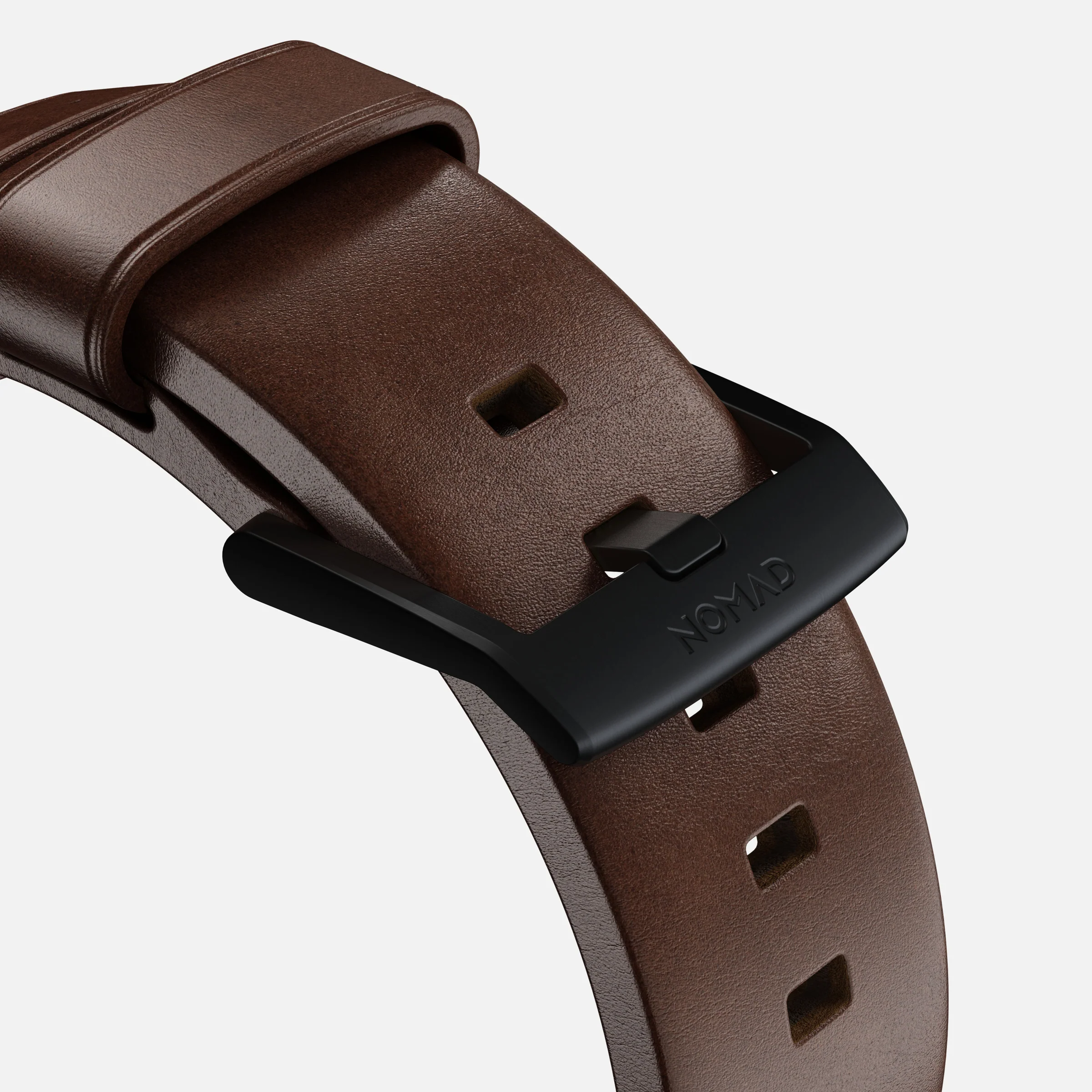 Ремінець Nomad Modern Horween Leather Band Black Hardware для Apple Watch 41mm/42mm - Rustic Brown (NM1A3RBM00)