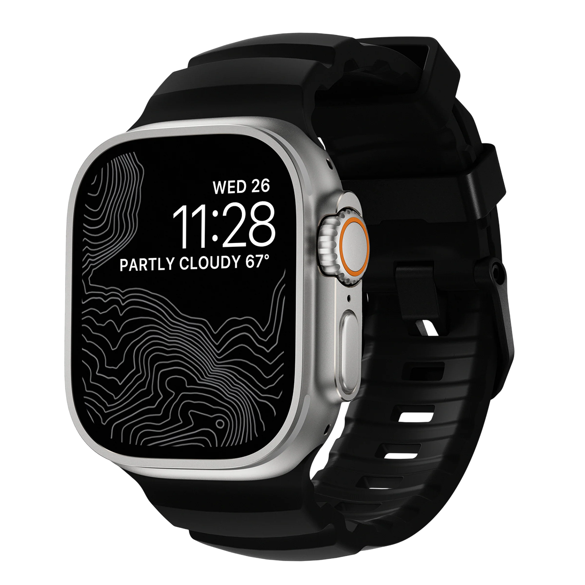 Ремінець Nomad Rocky Point Band Black Titanium Hardware 46mm/49mm - Carbon Black (NM011697858)