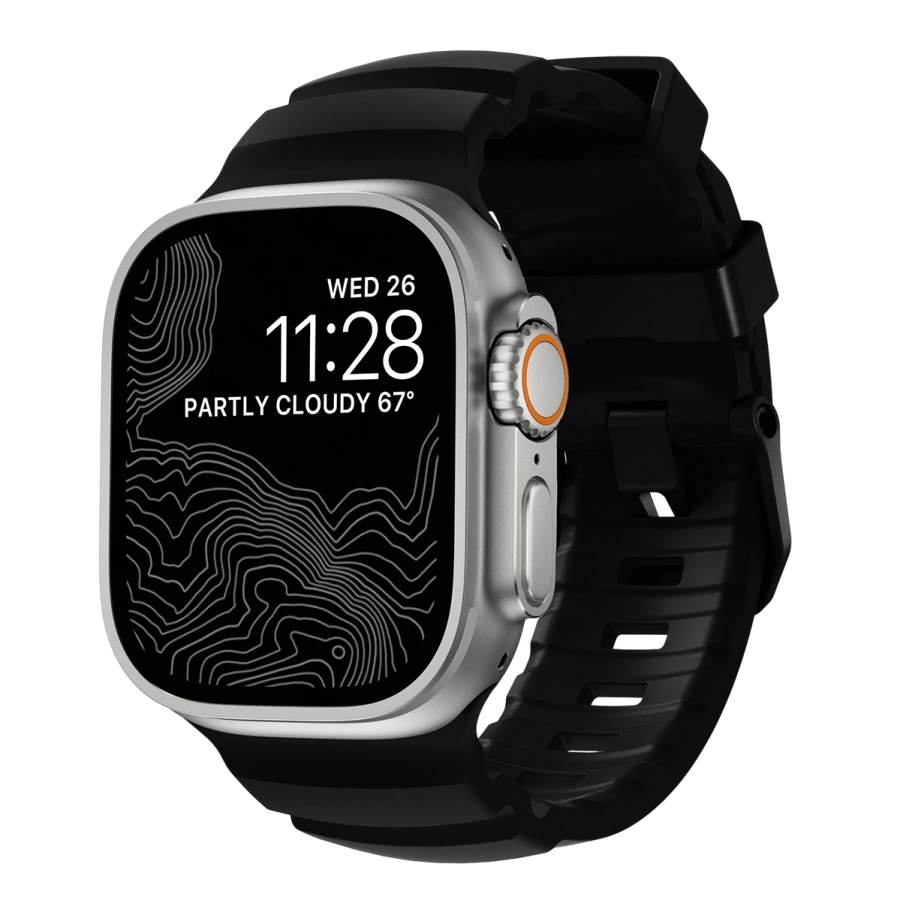 Ремінець Nomad Rocky Point Band Black Titanium Hardware 46mm/49mm - Carbon Black (NM011697858)