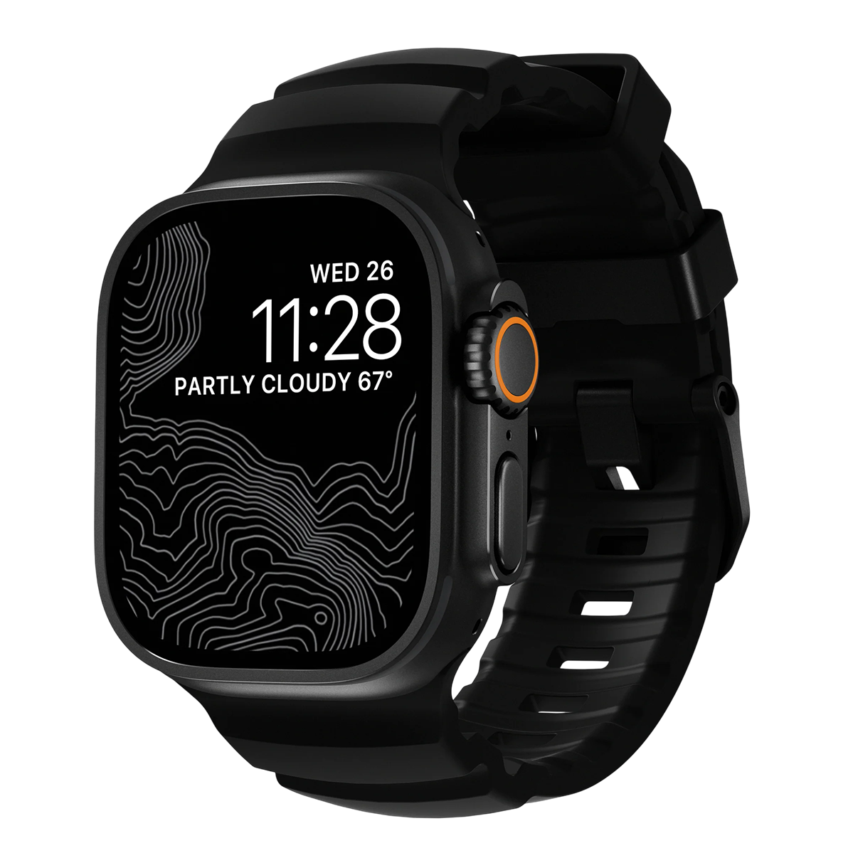 Ремінець Nomad Rocky Point Band Black Titanium Hardware 46mm/49mm - Carbon Black (NM011697858)