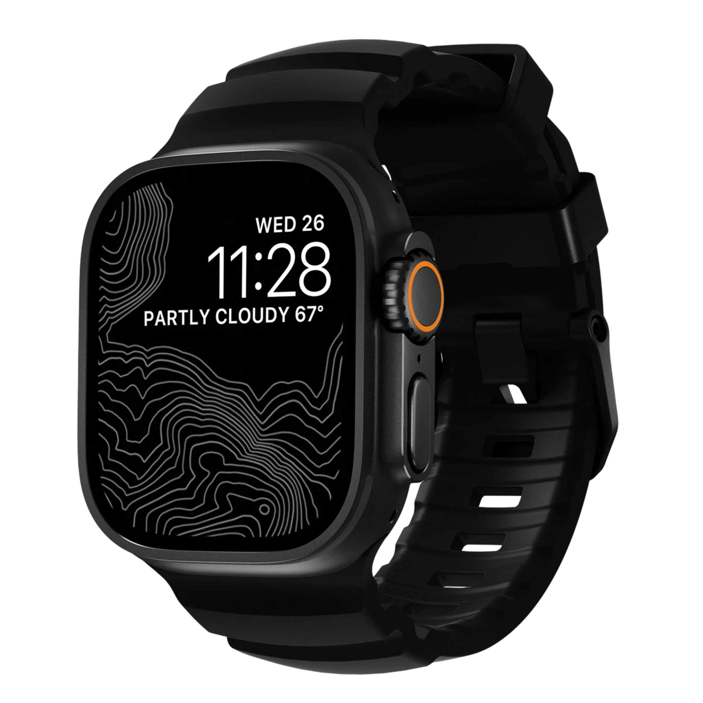 Ремінець Nomad Rocky Point Band Black Titanium Hardware 46mm/49mm - Carbon Black (NM011697858)