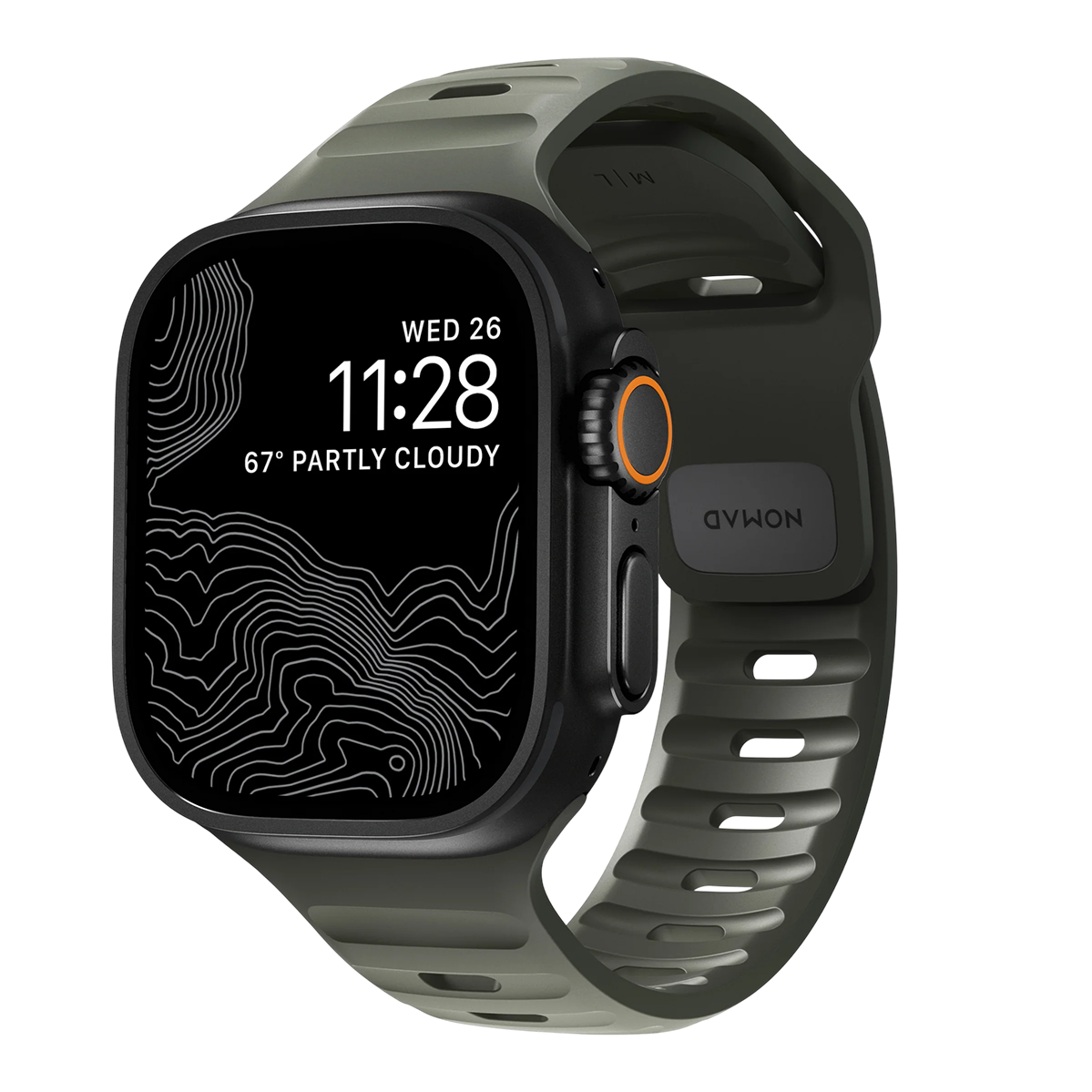 Ремінець NOMAD Sport Band для Apple Watch 42/44/45/46/49mm - Ash Green (NM01132585)