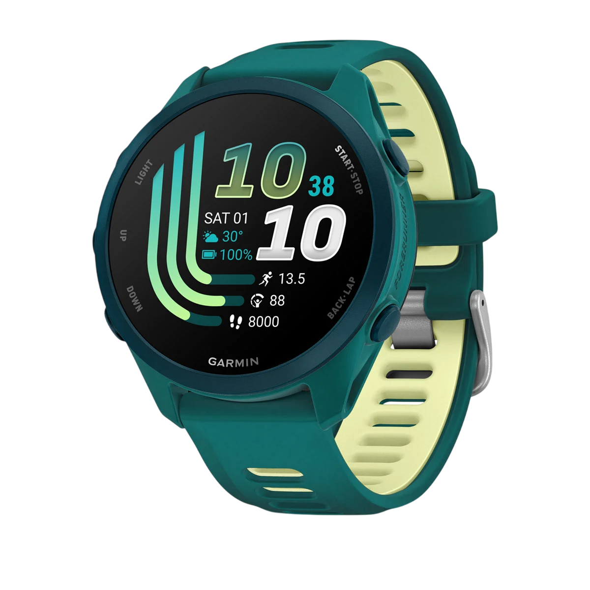 Смарт-часы Garmin Forerunner 170 Music Teal Green with Teal Green/Citron Band (010-03920-12)