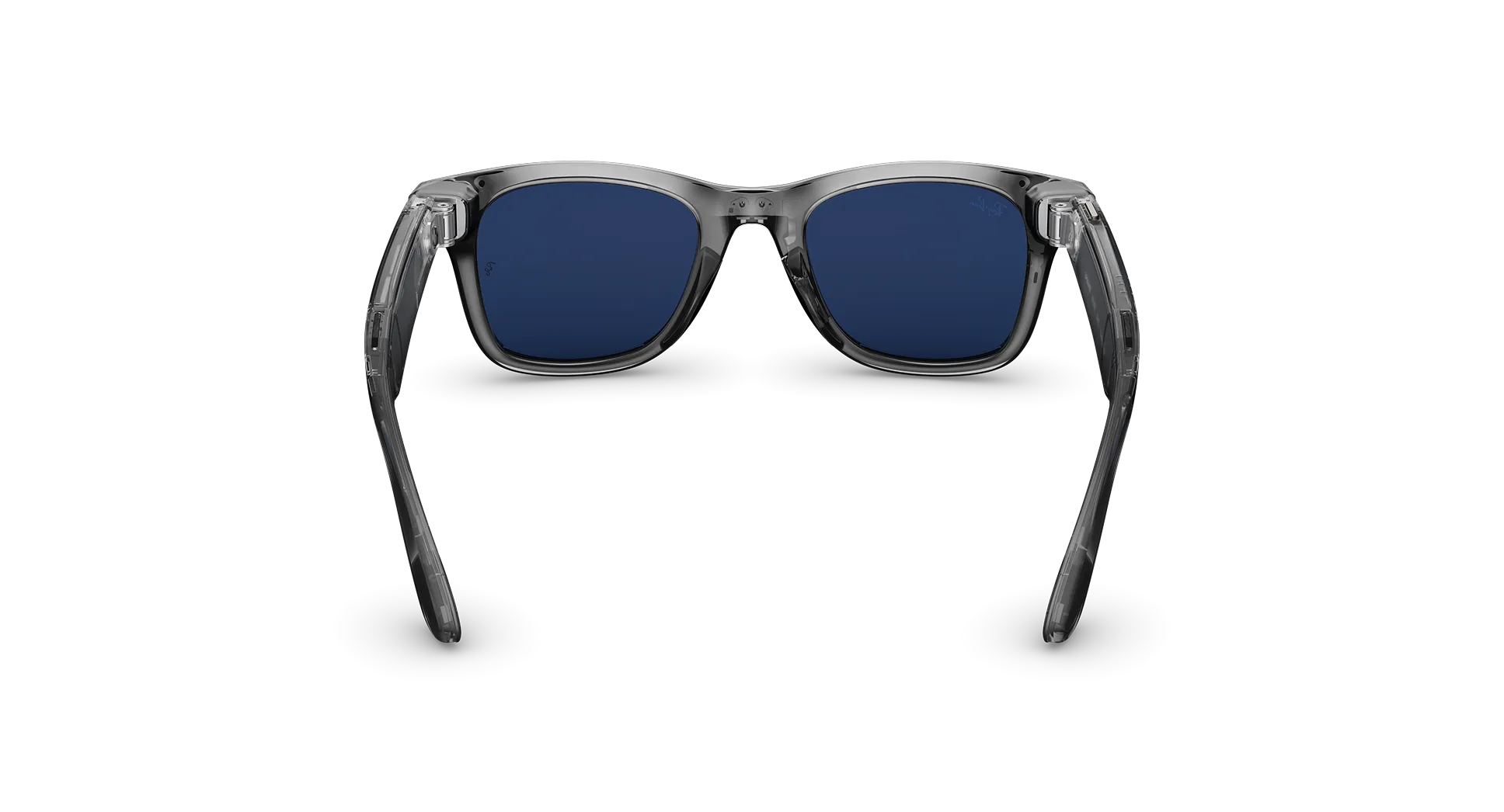 Смарт-окуляри Ray-Ban | Meta Wayfarer [Gen 2] Large Shiny Transparent Grey Frame/Clear to Sapphire Lenses (RW4012 6840MF 53-22)