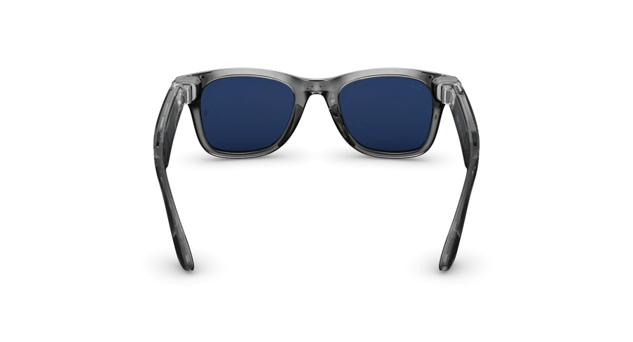 Смарт-окуляри Ray-Ban | Meta Wayfarer [Gen 2] Large Shiny Transparent Grey Frame/Clear to Sapphire Lenses (RW4012 6840MF 53-22)