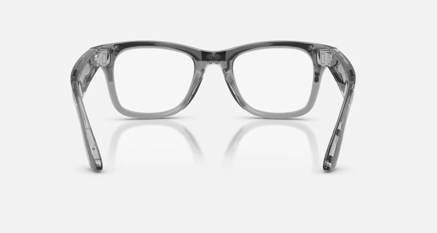 Смарт-окуляри Ray-Ban | Meta Wayfarer [Gen 2] Large Shiny Transparent Grey Frame/Clear to Sapphire Lenses (RW4012 6840MF 53-22)