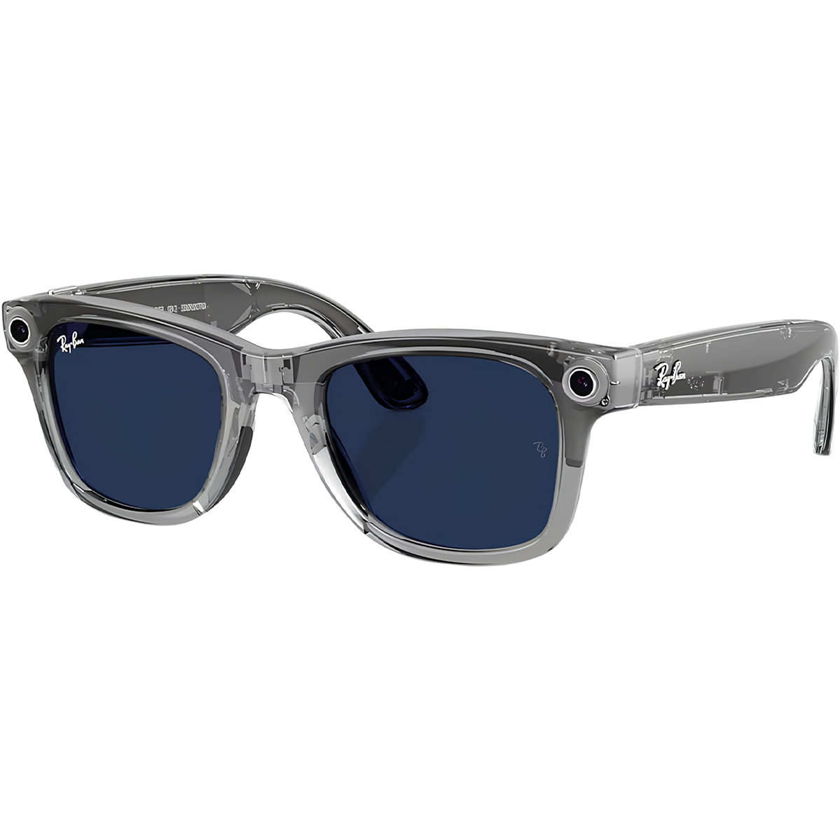 Смарт-окуляри Ray-Ban | Meta Wayfarer [Gen 2] Large Shiny Transparent Grey Frame/Clear to Sapphire Lenses (RW4012 6840MF 53-22)