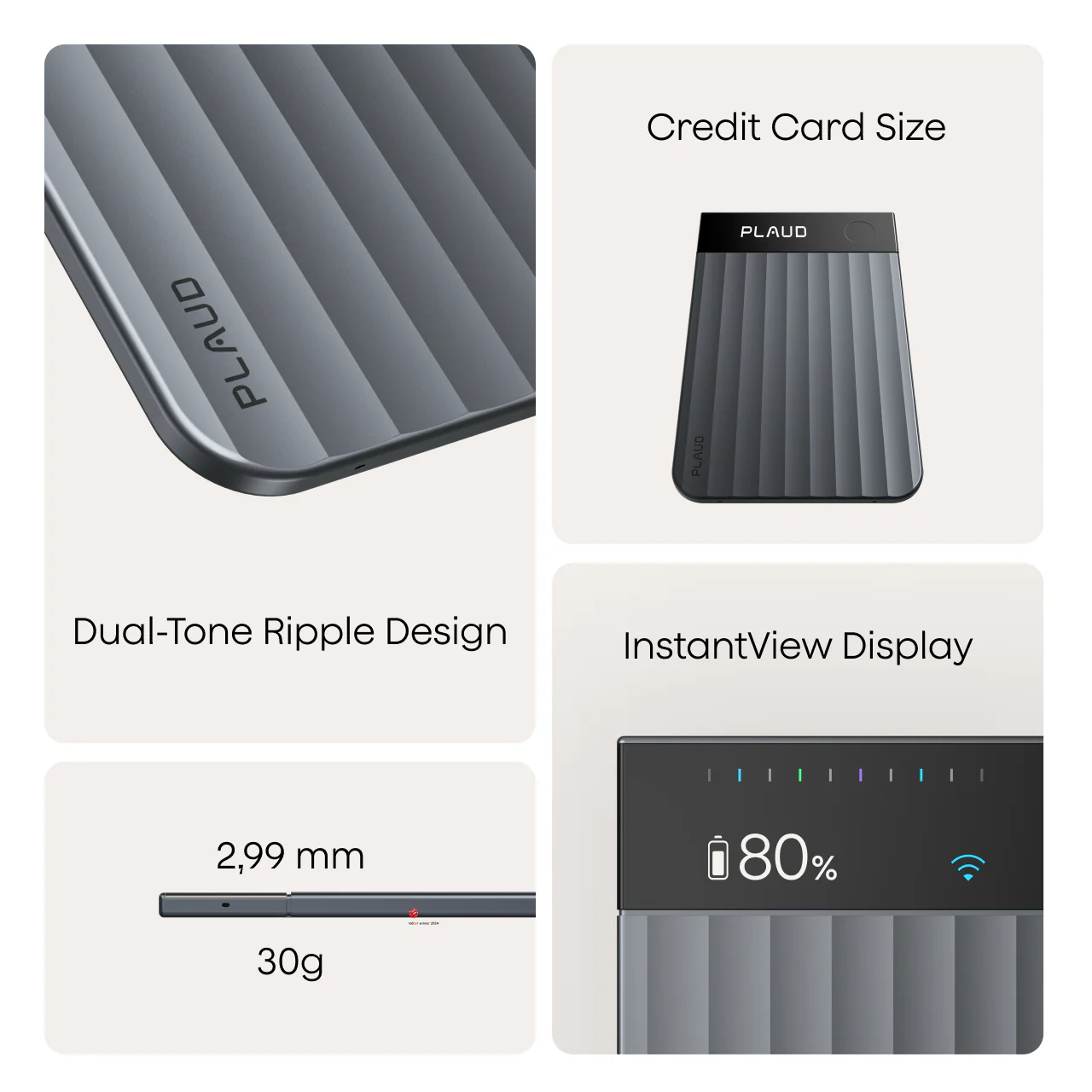 Цифровой диктофон PLAUD Note Pro with Free Magnetic Case - Black (PN0300-BL)