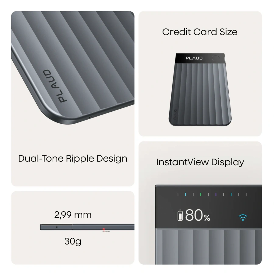 Цифровой диктофон PLAUD Note Pro with Free Magnetic Case - Black (PN0300-BL)