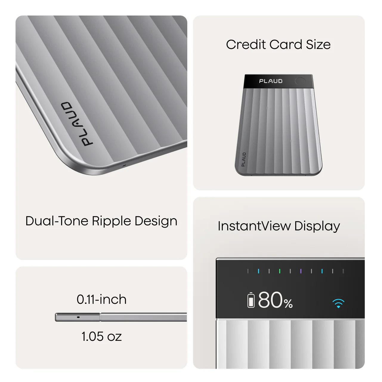 Цифровой диктофон PLAUD Note Pro with Free Magnetic Case - Silver (PN0300-SI)