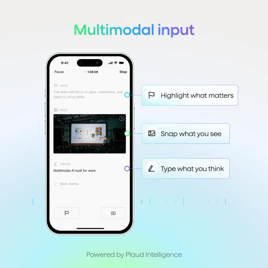 Цифровой диктофон PLAUD Note Pro with Free Magnetic Case - Silver (PN0300-SI)