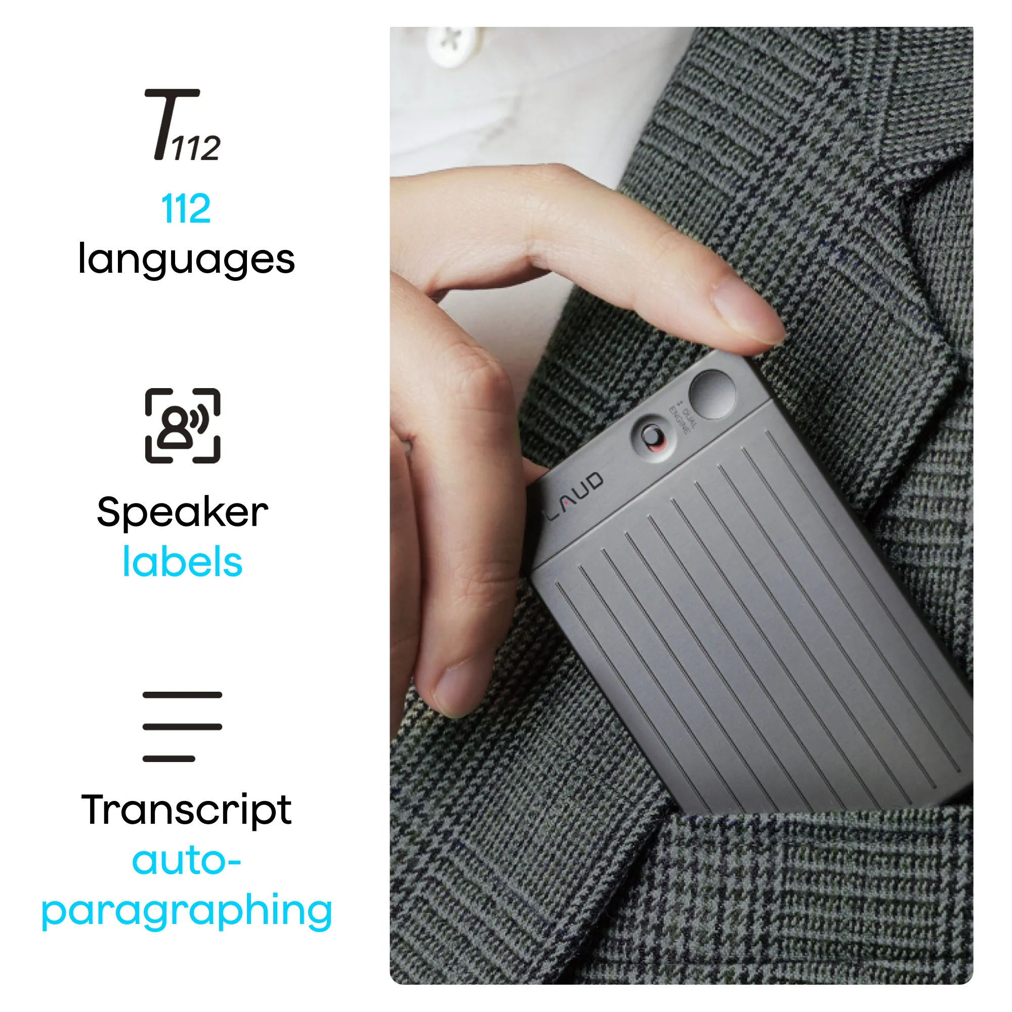 Цифровий диктофон PLAUD Note with Free Magnetic Case - Black (NB-100-BL)