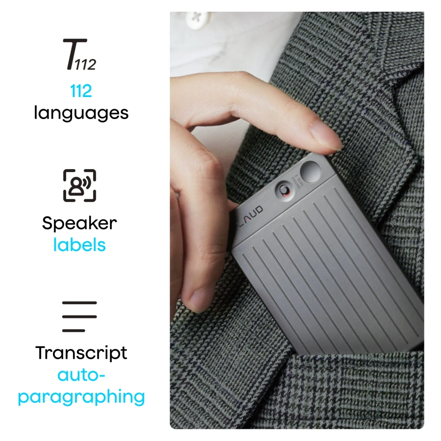 Цифровий диктофон PLAUD Note with Free Magnetic Case - Black (NB-100-BL)