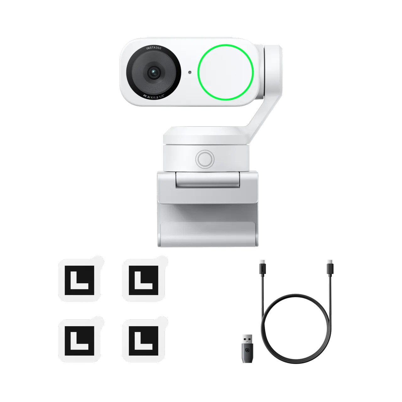 Веб-камера Insta360 Link 2 [Standard Bundle] - Arctic White (CINSABNB/W)