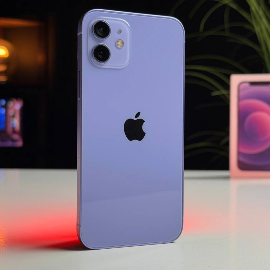 ВЖИВАНИЙ Б/У Apple iPhone 12 128GB Purple (MJNP3) - Стан: гарний | Акумулятор: 100% | Комплектація: повний | Гарантія: 3 міс.