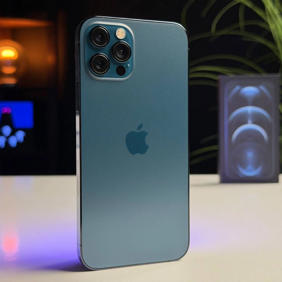 ВЖИВАНИЙ Б/У Apple iPhone 12 Pro 256GB Pacific Blue (MGLW3, MGMT3) - Стан: ідеальний | Акумулятор: 100% | Комплектація: повний | Гарантія: 3 міс.