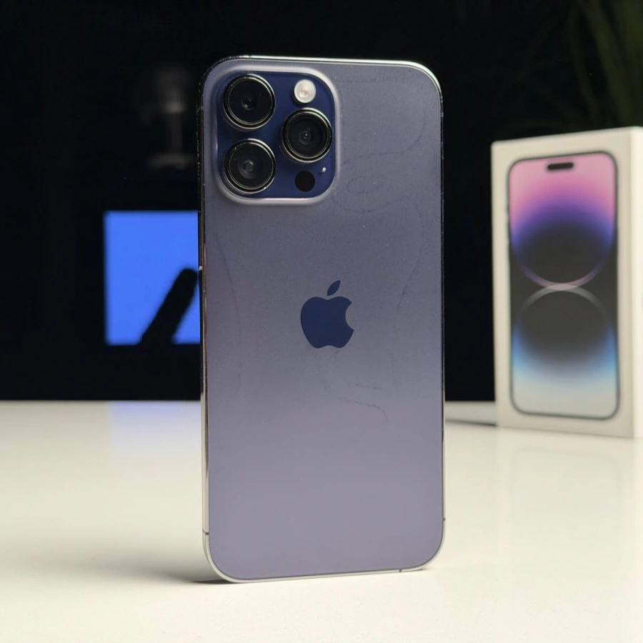 ВЖИВАНИЙ Б/У Apple iPhone 14 Pro Max 256GB Deep Purple (MQ9X3) - Состояние: удовлетворительный | Аккумулятор: 100% | Комплектация: полный | Гарантия: 3 мес.