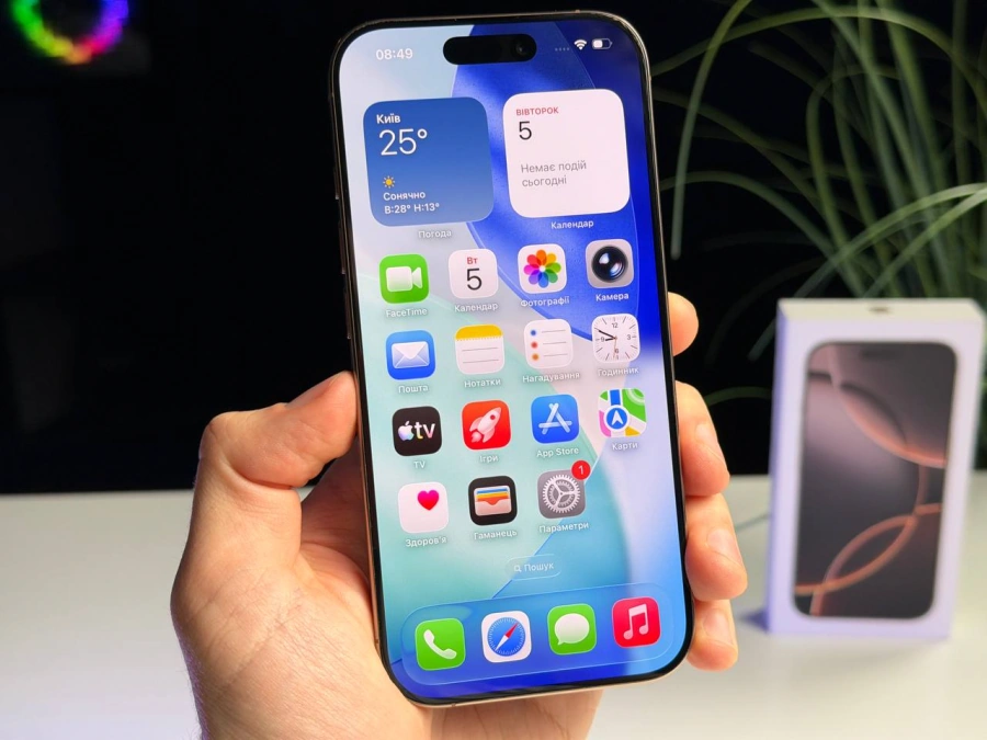ВЖИВАНИЙ Б/У Apple iPhone 16 Pro 128GB Desert Titanium (MYNF3) - Стан: гарний | Акумулятор: 91% | Комплектація: повний | Гарантія: 3 міс.