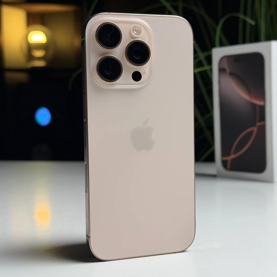ВЖИВАНИЙ Б/У Apple iPhone 16 Pro 128GB Desert Titanium (MYNF3) - Стан: гарний | Акумулятор: 95% | Комплектація: повний | Гарантія: 3 міс.