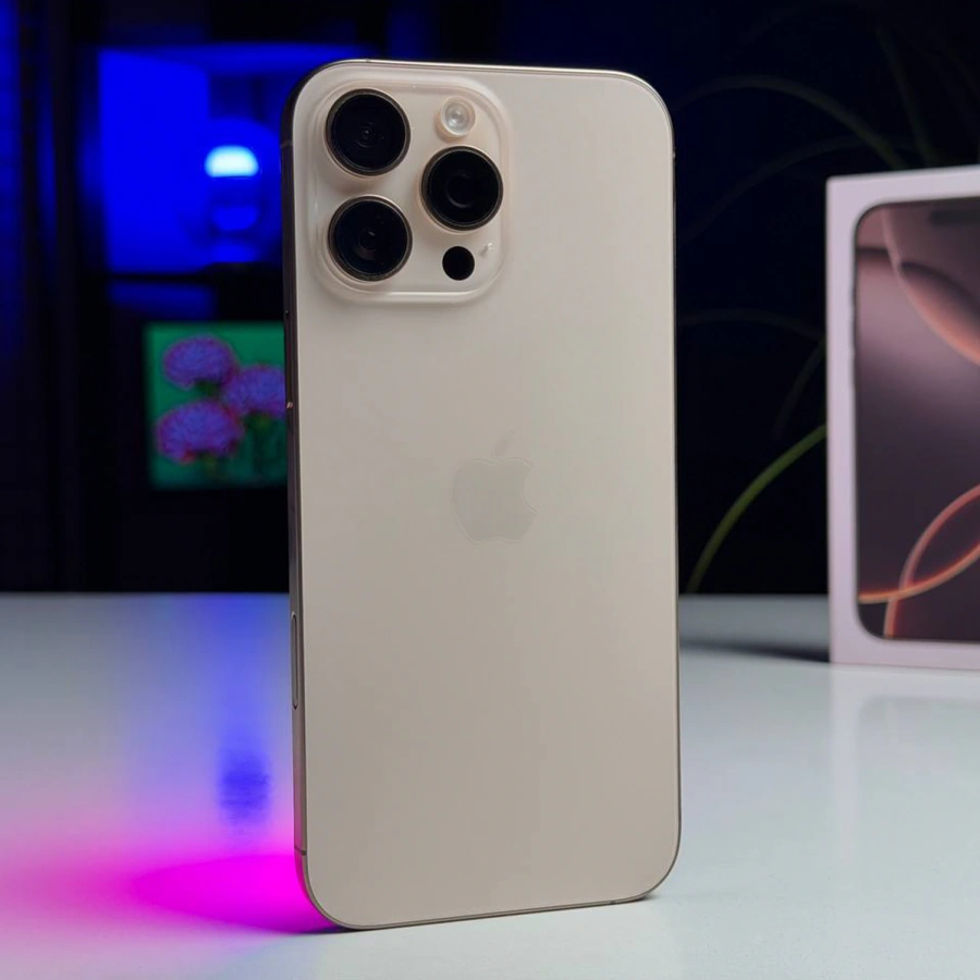 ВЖИВАНИЙ Б/У Apple iPhone 16 Pro Max 512GB Desert Titanium (MYX23) - Стан: гарний | Акумулятор: 97% | Комплектація: повний | Гарантія: 3 міс.