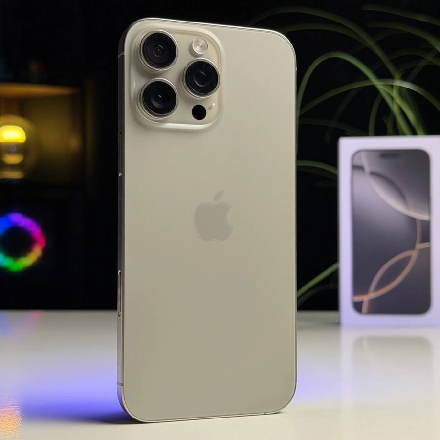 ВЖИВАНИЙ Б/У Apple iPhone 16 Pro Max 512GB Natural Titanium (MYX33) - Стан: гарний | Акумулятор: 91% | Комплектація: повний | Гарантія: 3 міс.