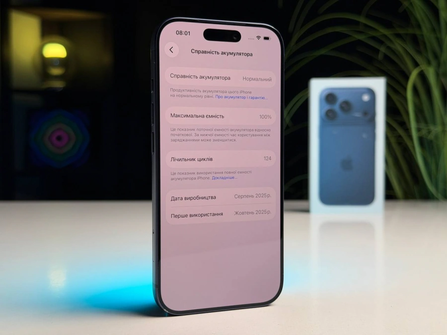 ВЖИВАНИЙ Б/У Apple iPhone 17 Pro 512GB Deep Blue (MG8N4) - Стан: гарний | Акумулятор: 100% | Комплектація: повний | Гарантія: 3 міс.