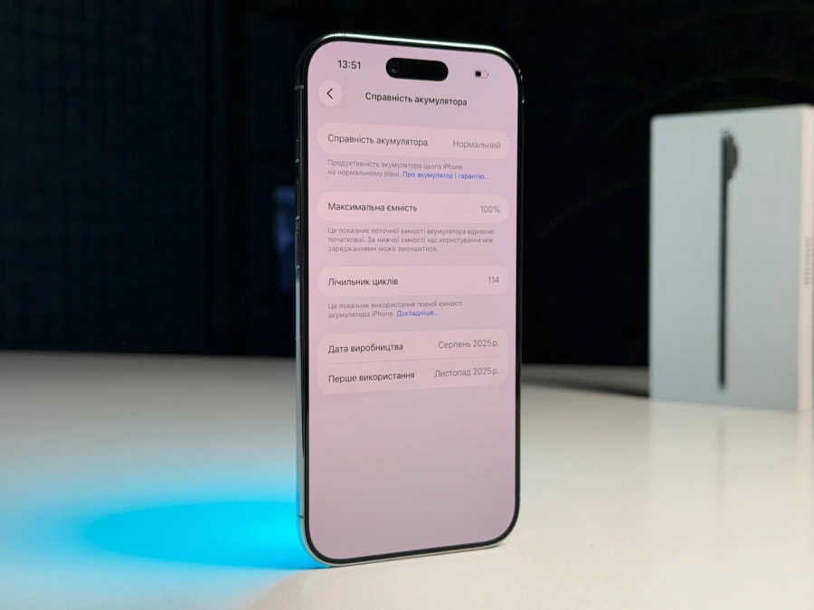 ВЖИВАНИЙ Б/У Apple iPhone Air 256GB Sky Blue (MG2P4, MG1D4, MG2A4) - Состояние: хороший | Аккумулятор: 100% | Комплектация: полный | Гарантия: 3 мес.