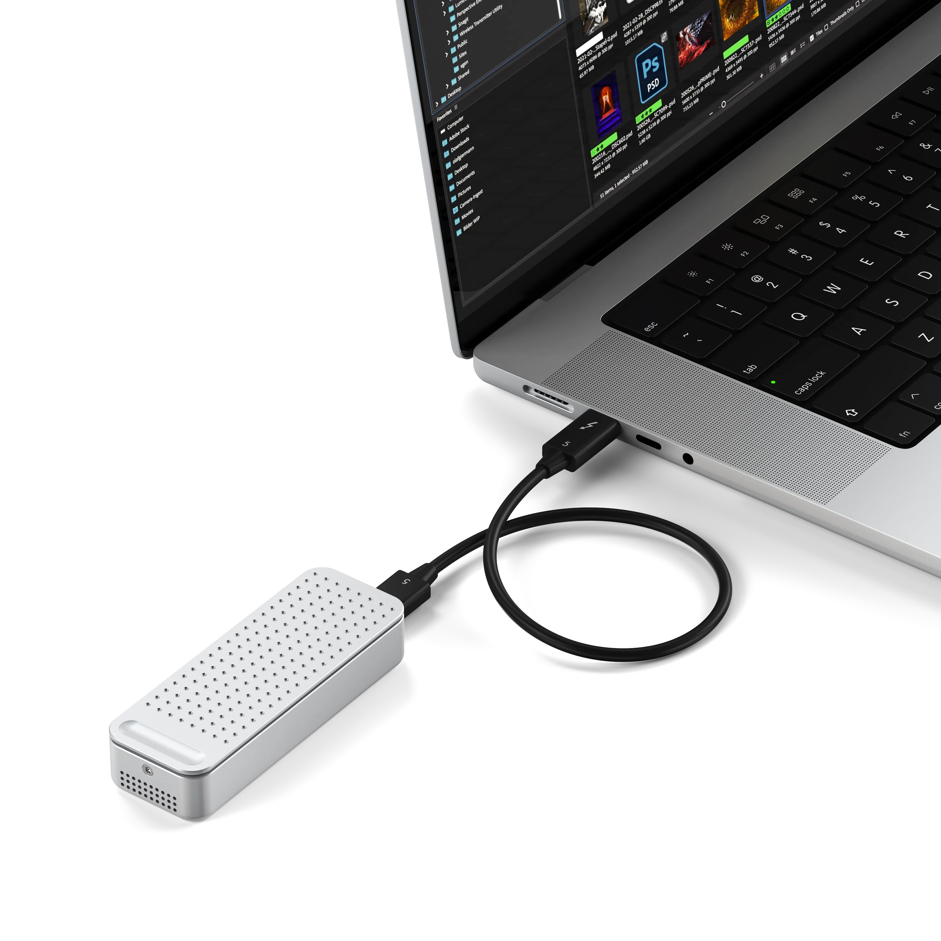 Зовнішній корпус для SSD Satechi DotDisk 80Gbps SSD Enclosure - Silver (ST-EDD80S)