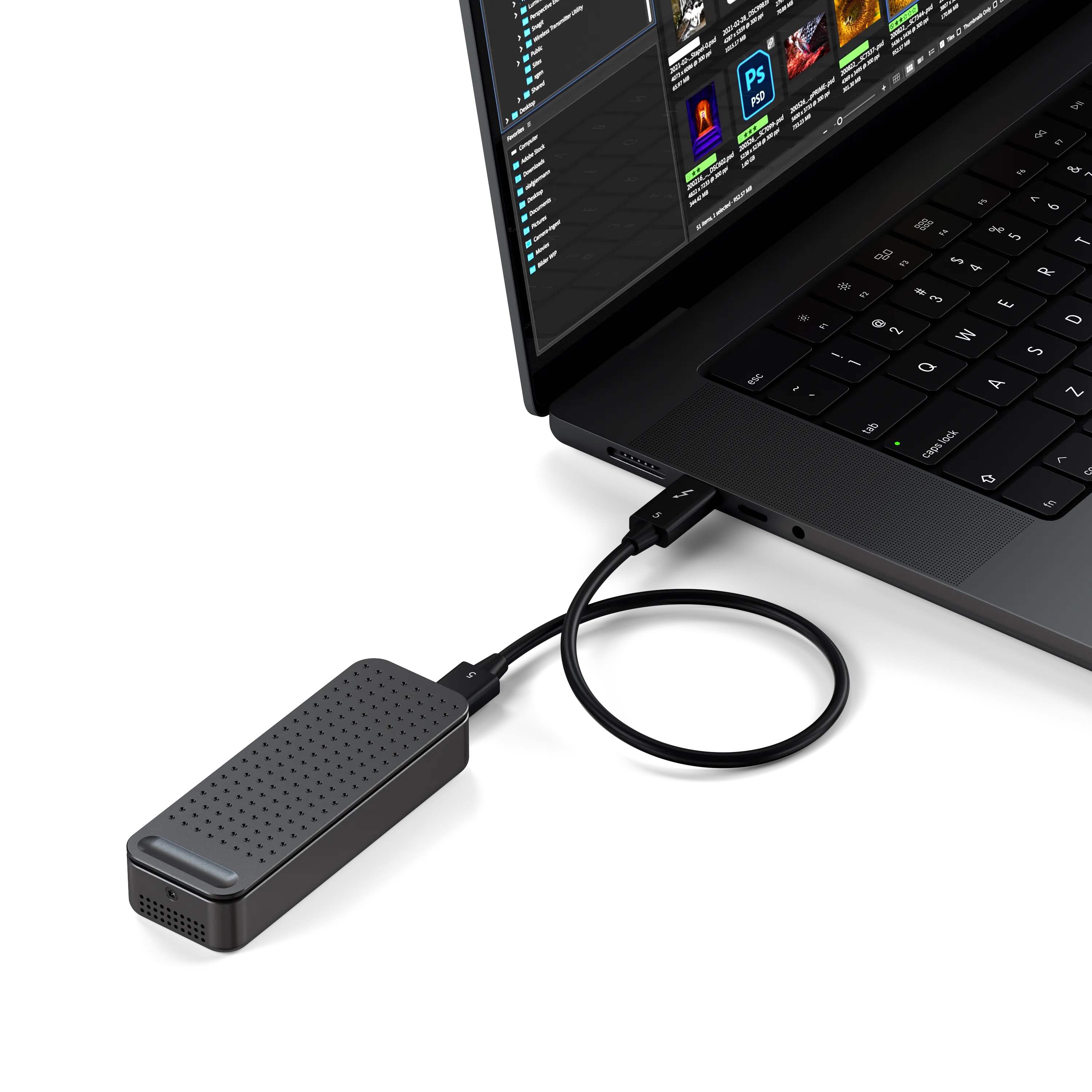Зовнішній корпус для SSD Satechi DotDisk 80Gbps SSD Enclosure - Space Black (ST-EDD80C)