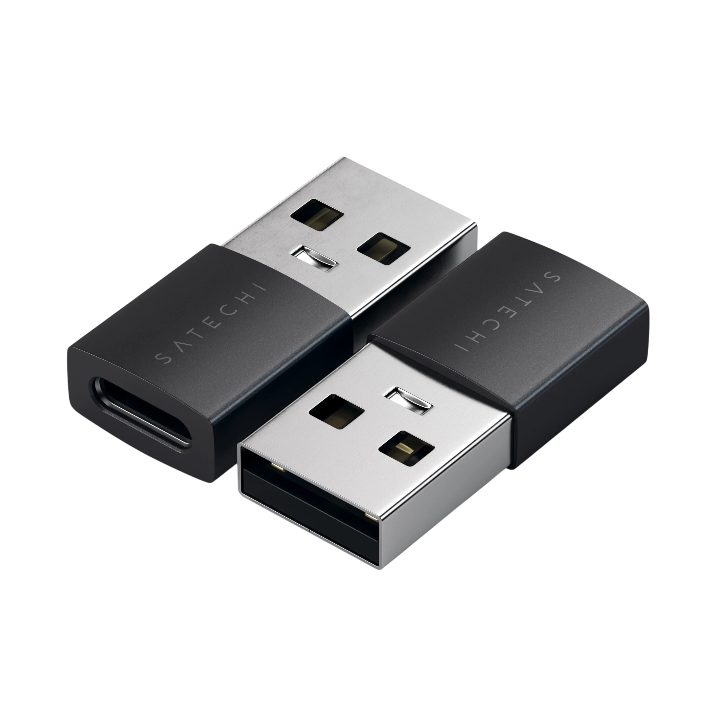 Адаптер Satechi USB-A to USB-C Adapter 2-Pack - Space Black (ST-A2TAUCC)