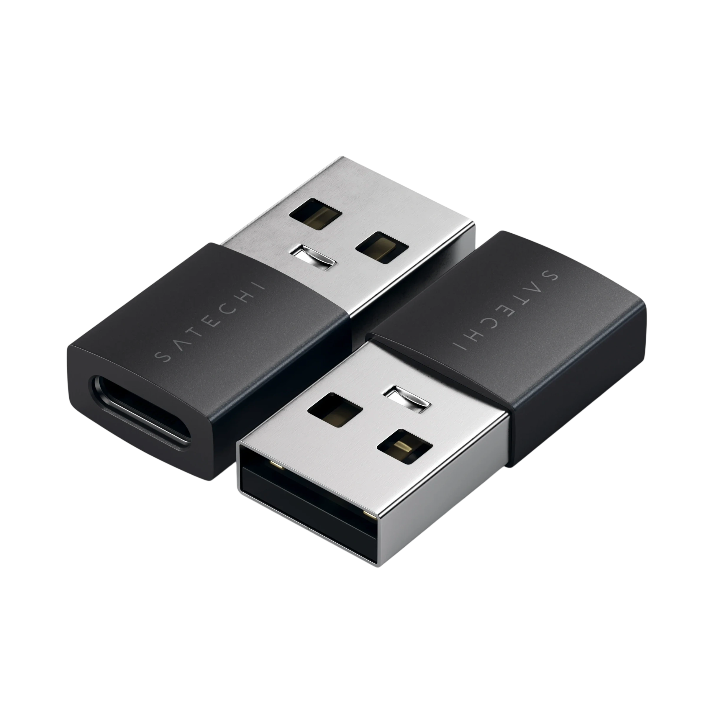 Адаптер Satechi USB-A to USB-C Adapter 2-Pack - Space Black (ST-A2TAUCC)